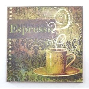 Epic Graffiti 'Coffee 3 Espresso' by‎ Viv Eisner, Canvas Wall Art 8x8